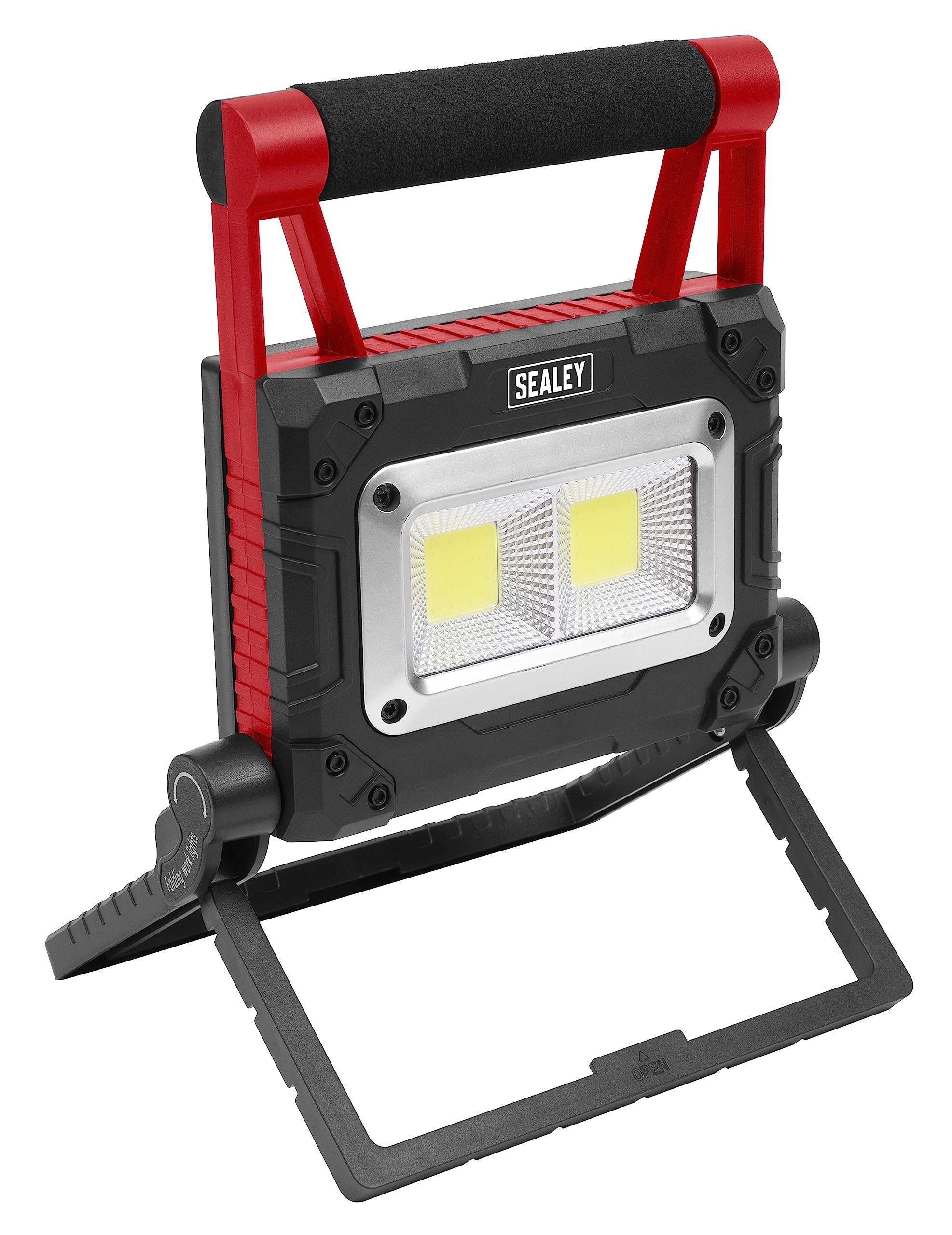 Sealey 15W COB LED Solar Powered Rechargeable Portable Floodlight - LEDFL15WS