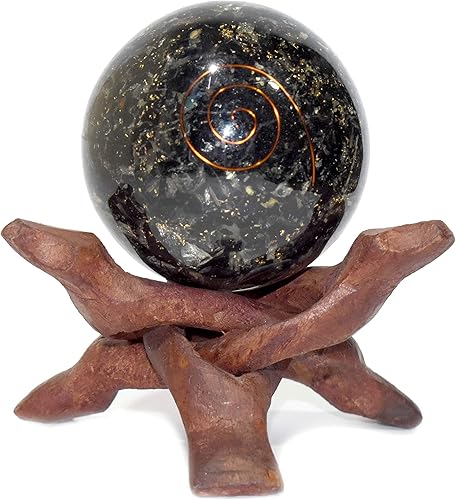 Healings4u Orgonite Sphere Black Tourmaline Size 1.5-2 Inch & One