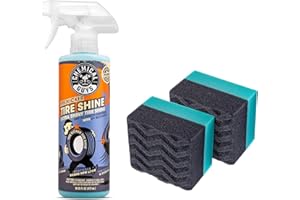 Chemical Guys Tire Kicker Sprayable Extra Glossy Tire Shine with Applicators (Works on Rubber, Vinyl & Plastic) Safe for Cars, Trucks, Motorcycles, RVs & More, 16 fl oz