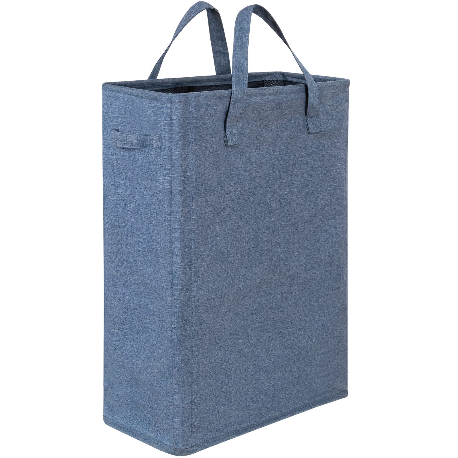 Chrislley Slim Laundry Basket Small Foldable Laundry Hamper Collapsible Washing basket Sturdy Laundry Bin with Handle