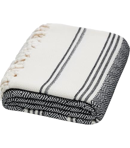 Serviette De Plage Turque Extra Large – 100% Coton Bio, Anti-sable, Lavable