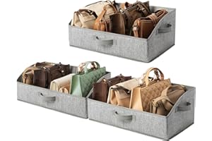 GRANNY SAYS Closet Organizers and Storage, Trapezoid Storage Bins, Gray, Dog Toy Bin, Storage Baskets for Shelves, Fabric Storage Bins with Handles, Clothing Organizer, Gray, 3-Pack