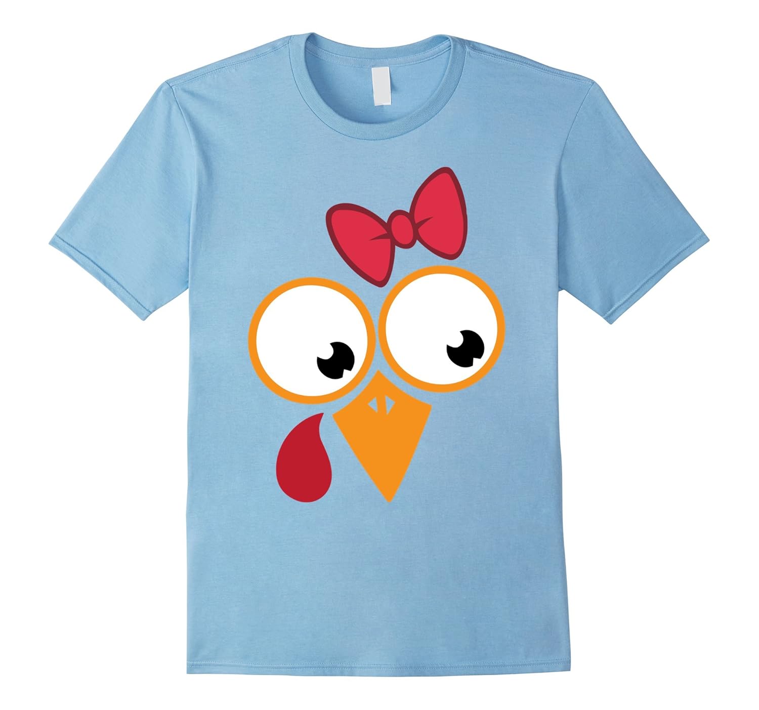 Funny Turkey Face Thanksgiving Tshirt. Turkey costume tshirt-Rose