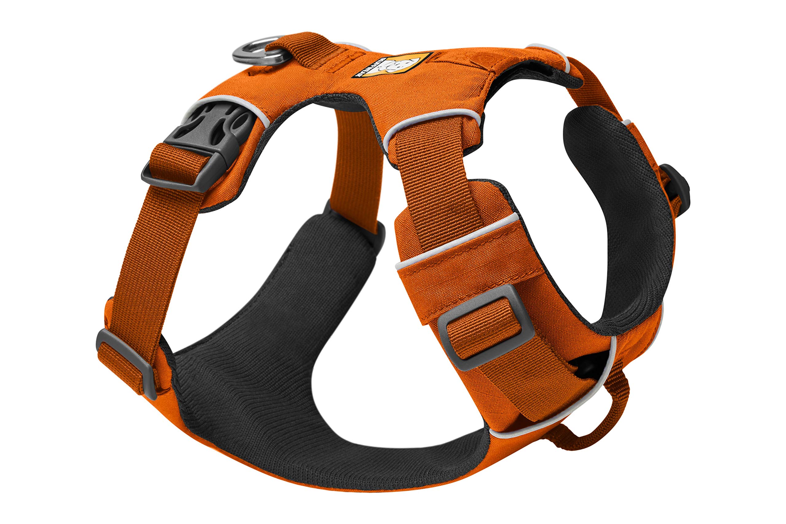 RUFFWEAR Front Range Dog Harness, Reflective Padded No Pull Harness, Campfire Orange, Medium