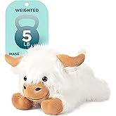 IKASA 5 lbs Weighted Stuffed Animal Highland Cow Plush Toy,24 inches Giant Large Big Jumbo Soft Toys, Cute Huge Size Fluffy Heavy Fat Oversized Plushie,Gifts for Kids Girls Boys