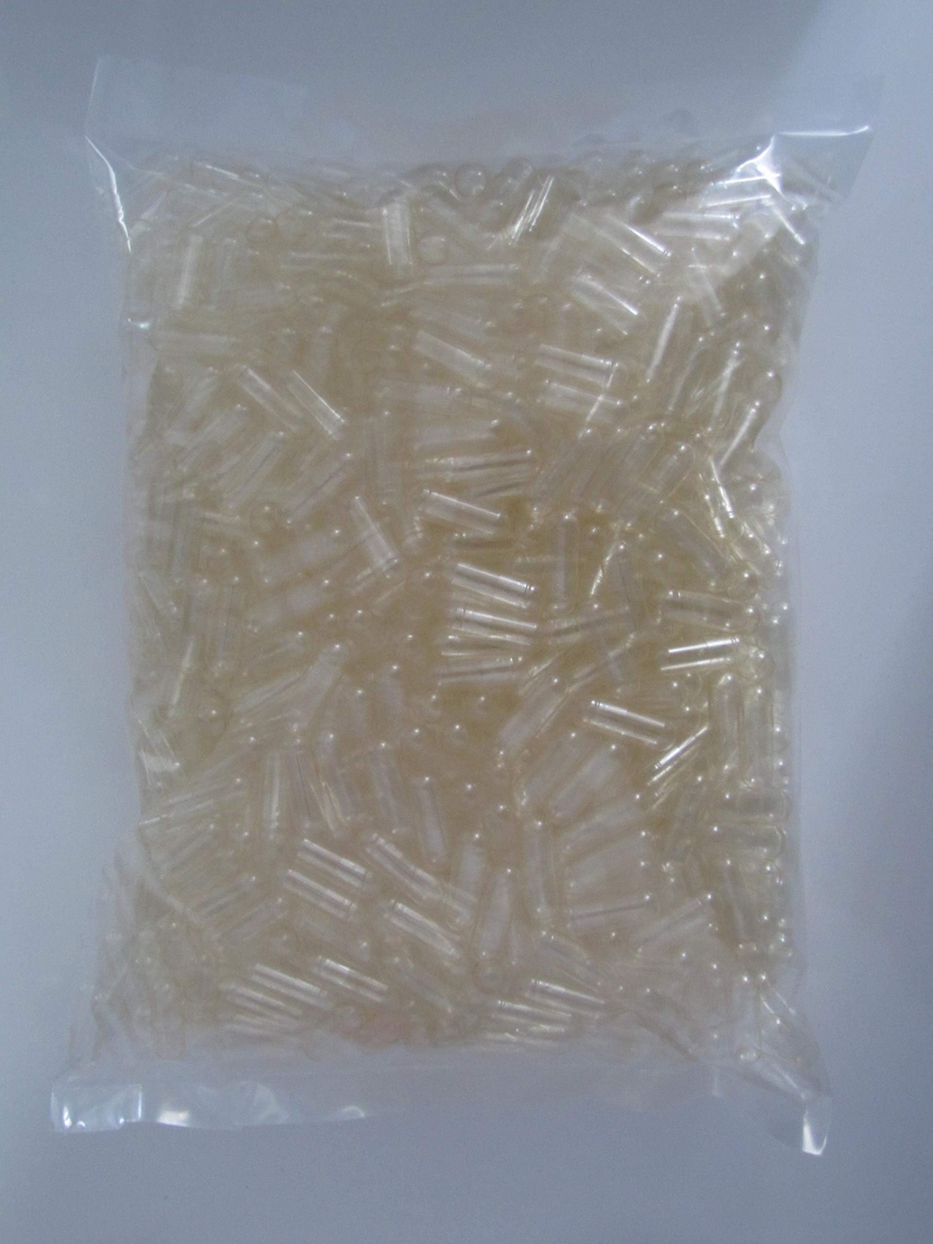 500 Empty Gelatin Capsules (Gel CAPS) - Size 000 - (Kosher & Halal) US Quality