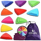 Special Supplies 10 Stepping Stones for Kids Indoor and Outdoor Balance Blocks Promote Coordination, Balance Strength Child Safe Rubber, Non-Slip Edging