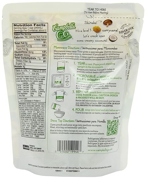 Campbells Go Soup, Moroccan Style Chicken with Chickpeas, 14 Ounce (Pack of 8)