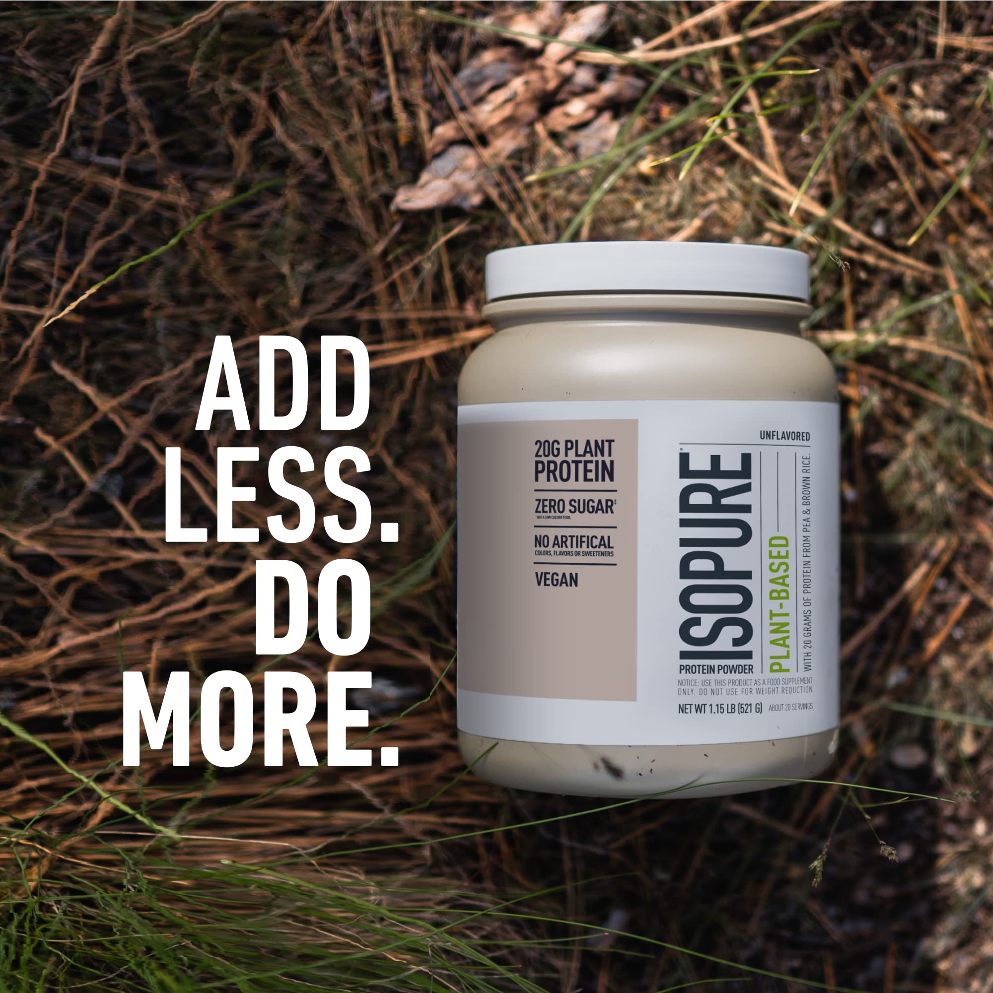 Isopure Unflavored Vegan Protein Powder, with Amino Acids, Post Workout