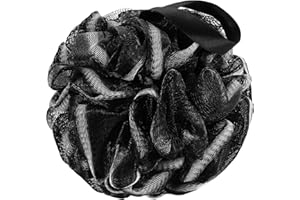 Urbanstrive Shower Bath Sponge XL 75g Soft Shower Loofahs Balls for Body Wash Men Women Bathroom Accessories, 1 Pack, Black