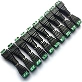DAYKIT 10 Pairs 12V Male+Female 2.1x5.5MM DC Power Jack Plug Adapter Barrel Connector for CCTV Security Camera Led Strip