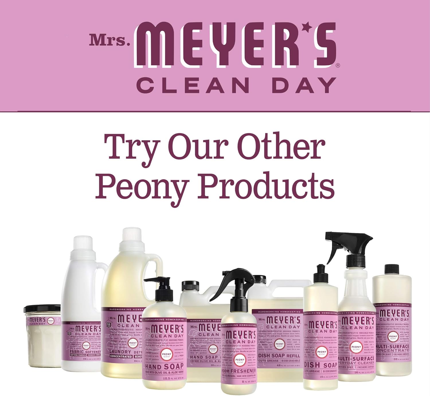 Mrs. Meyer's Clean Day Liquid Hand Soap, Cruelty Free and Biodegradable Hand Wash Made with Essential Oils, Peony Scent, 12.5 oz Bottle: Health & Personal Care