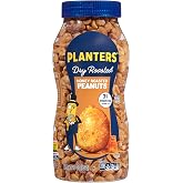 PLANTERS Honey Roasted Peanuts, Plant Based Protein Snacks, 16 Oz (1 Ct) | Roasted Sweet &amp; Salty Nuts. Kosher. Resealable Jar. Snacks for Adults. Party Mix, Party Snacks