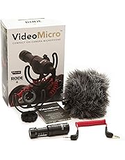 Rode VideoMicro Microfono Direzionale Compatto per fotocamere DSLR, Videocamere e registratori audio portatili, Nero
