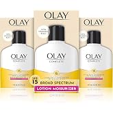 Olay Complete Lotion Moisturizer with Sunscreen SPF 15 Normal, 6.0 Fluid Ounce, 3 Count