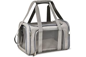 REFUN Airline Approved Pet Carrier for Cats and Dogs, TSA Compliant Soft-Sided Collapsible Travel Cat Carrier Dog Carrier for