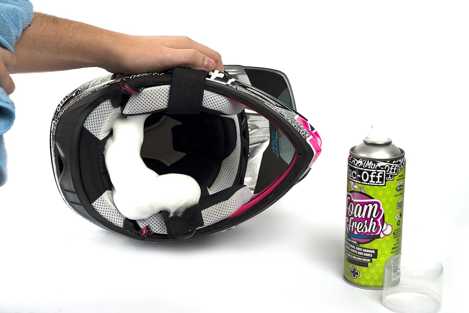 muc off helmet foam fresh