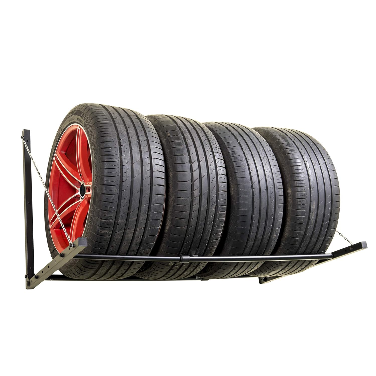 Folding Auto Tire Rack Storage Wall Mount For Home Loft Garage Wheels