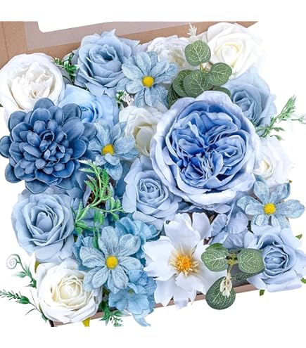 Amazon.com: FiveSeasonStuff 12 Stems Artic ICY Blue Artificial