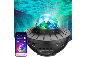 LAPLOCK Galaxy Projector, Star Projector for Bedroom, Night Light Projector for Kids Home Gaming Room Decor Gifts, Bluetooth Speaker for Music, 21 Light Effects with Timer, APP