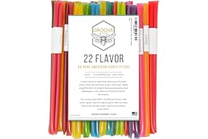 GROOVE HONEY Flavored Honey Sticks - Farm Fresh US Honey Packets for Tea, Travel, Kids - Variety Flavors