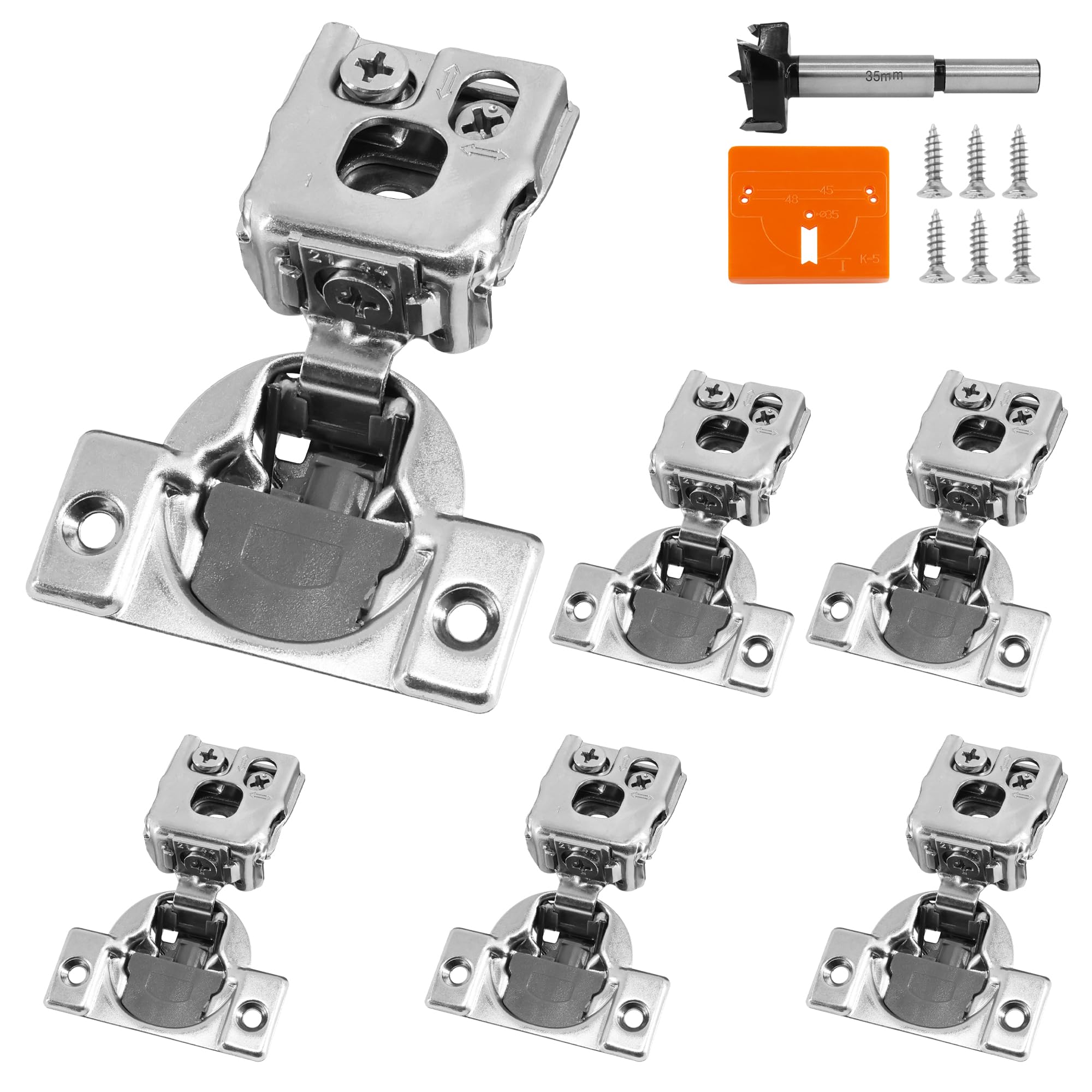 Photo 1 of Redunest 1 Inch Overlay Soft Close Cabinet Hinges, 10 Pack Slow Soft Close Hinges for Kitchen Cabinets Satin Nickel Hidden Self Closing Kitchen Cabinet Hinges for Cupboard