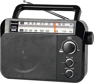 Retekess TR604 Portable Radio FM AM with Large Dial and Speaker