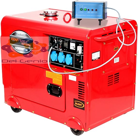 Kraft & Dele + ATS Einphasiger Dieselgenerator 6,5 KW Generator Diesel