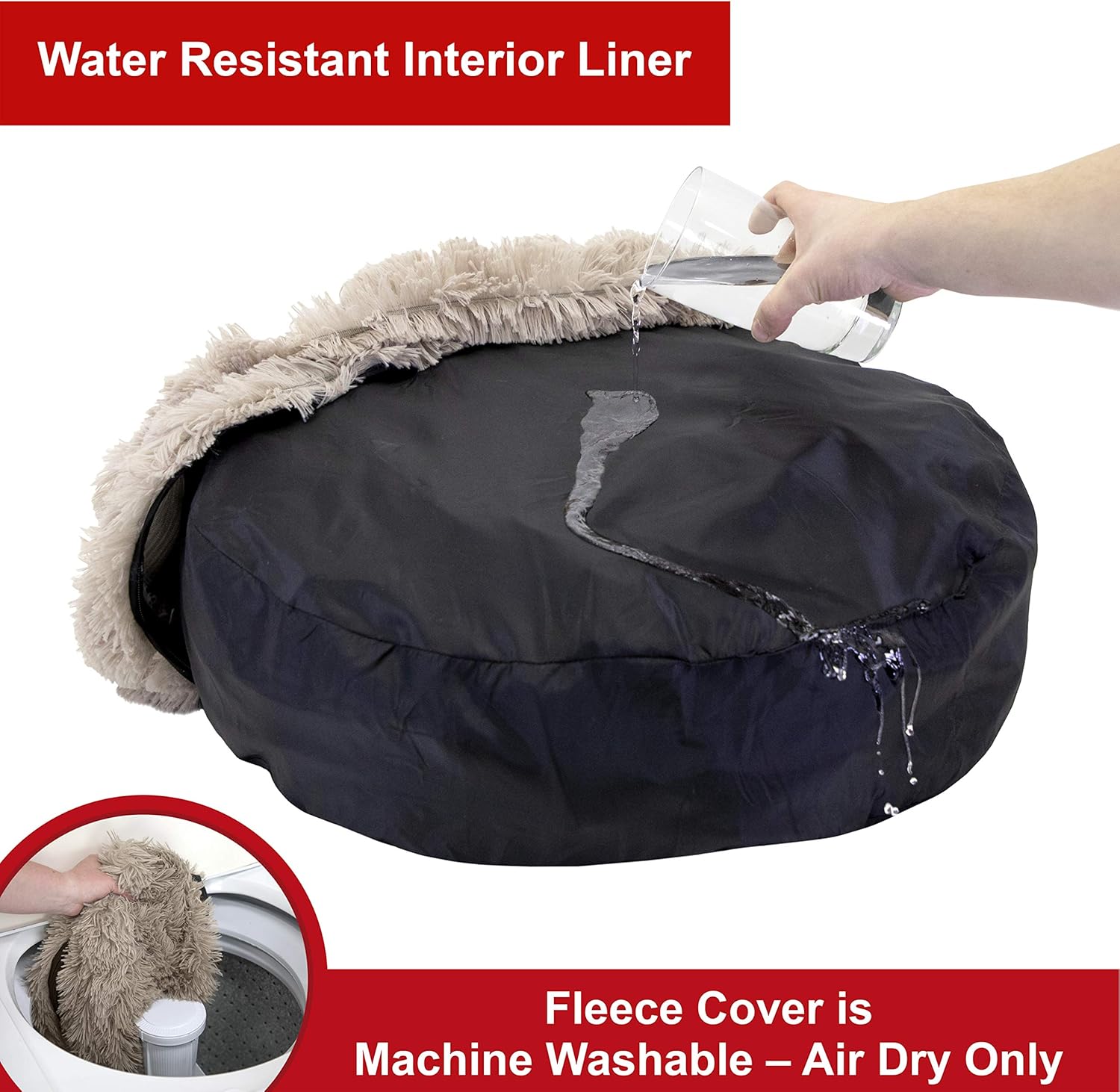 SportPet Designs Large Luxury Waterproof Pet Bed - Machine Washable Sofa Bed : Pet Supplies