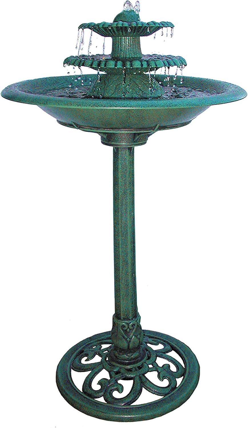Alpine Corporation Pedestal Water Fountain and Bird Bath