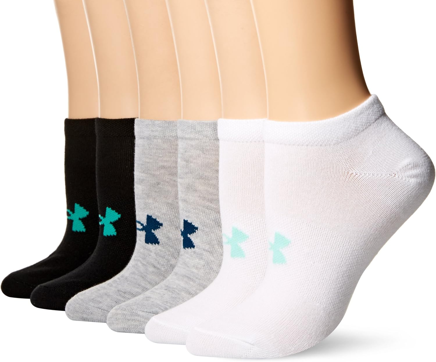 6Pairs Under Armour Womens Essential No Show Socks Exercise & Fitness