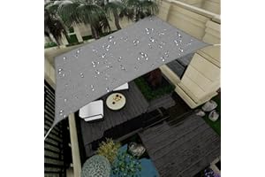 Vexoria Waterproof Sun Shade Sail, 12' x 16' 95% UV Block Sun Shade Canopy Rectangle Outdoor Shade Cover, Awning Shelter for Outdoor Patio Garden Backyard, Customizable（Light Gray）