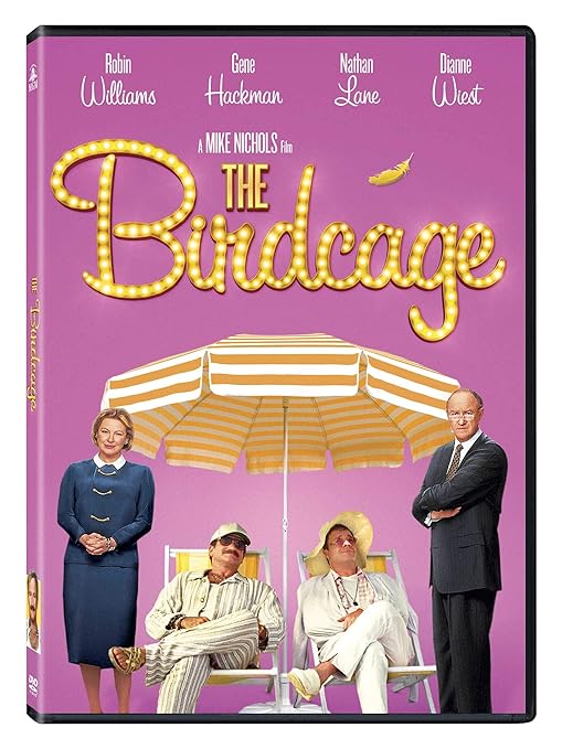 Amazon Com The Birdcage Robin Williams Nathan Lane Gene Hackman Dianne Wiest Dan Futterman Calista Flockhart Hank Azaria Christine Baranski Tom Mcgowan Grant Heslov Kirby Mitchell James Lally Mike Nichols Marcello Danon Michele