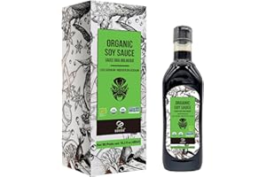 Soeos Organic Low Sodium Soy Sauce 16.2oz (480ml), Premium Quality, USDA Organic, Naturally Brewed Soy Sauce