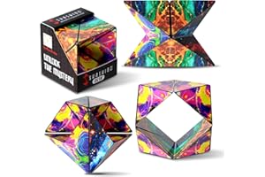 Shashibo OCTA Shape Shifting Sensory Fidget Toy – Magnetic STEM Brain Teaser Game Gift for Smart Kids 8-12, Teens and Adults with endless shape possibilities – Pairs All Shashibo Cubes (Infinity)