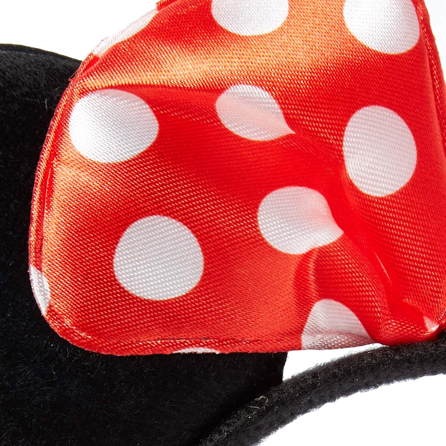 Picoway Mouse Ears Solid Black & Red Bow Headband Set of 20 : Beauty