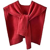 Zontroldy Women's Fashion Sweater Knitted Knotted Shawl Wraps Cape Tops Blouses