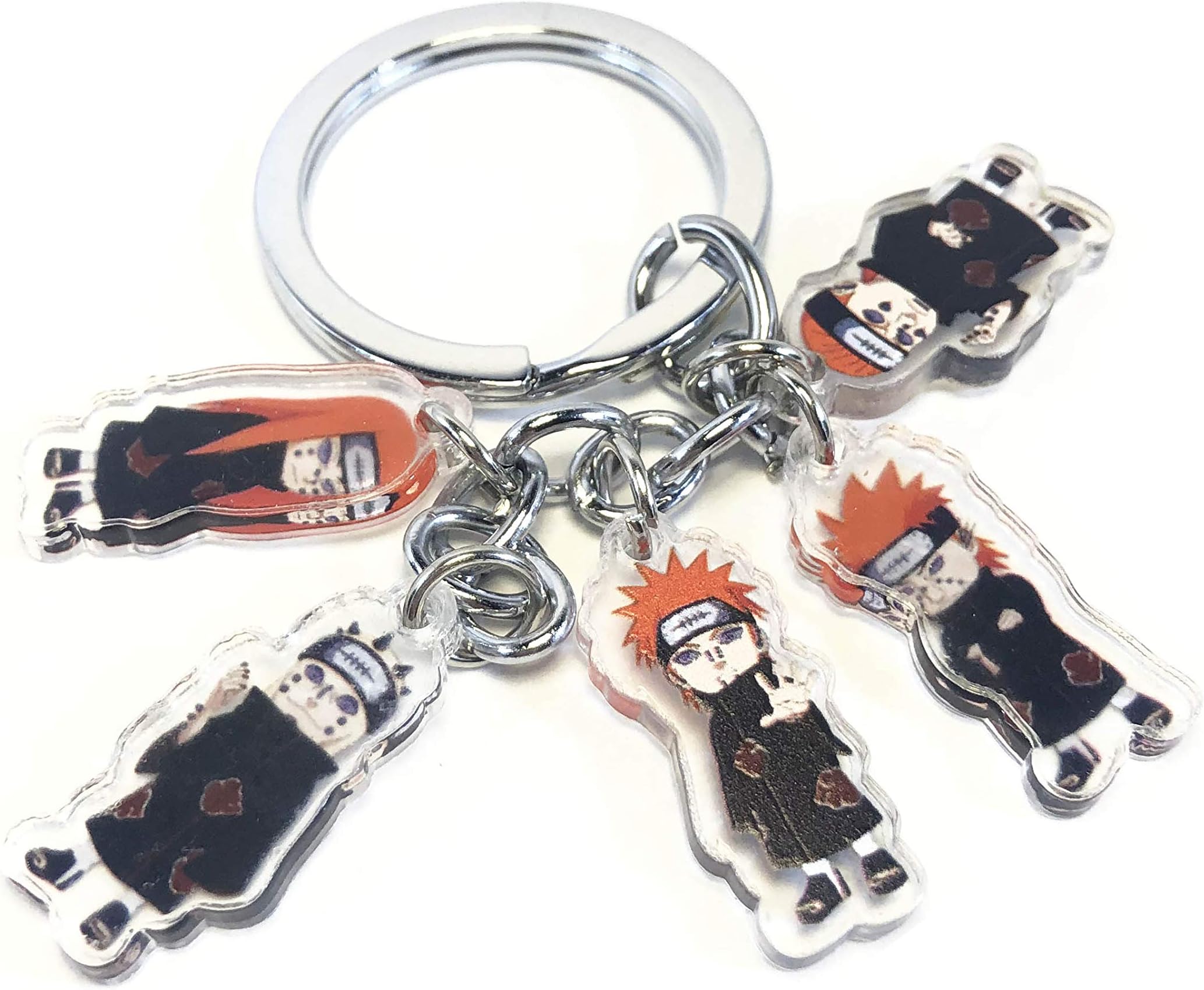 Japanese Animation series 5 characters keychain keyring holder accessories
