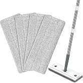 Veshiny Mop Replacement Pads, 4-Pack Microfiber Cleaning Cloths for Flat Mop, Washable, Highly Absorbent for Floor Cleaning
