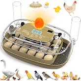 Syluris Incubators for Hatching Eggs, 24 Egg Incubator with Automatic Egg Turning and Humidity Control, Egg Candler, 360&deg; Viewing, Chicken Incubators for Hatching Eggs, Quail Eggs, Duck Eggs Poultry