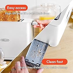 BELLA 2 Slice Toaster with Auto Shut Off - Extra