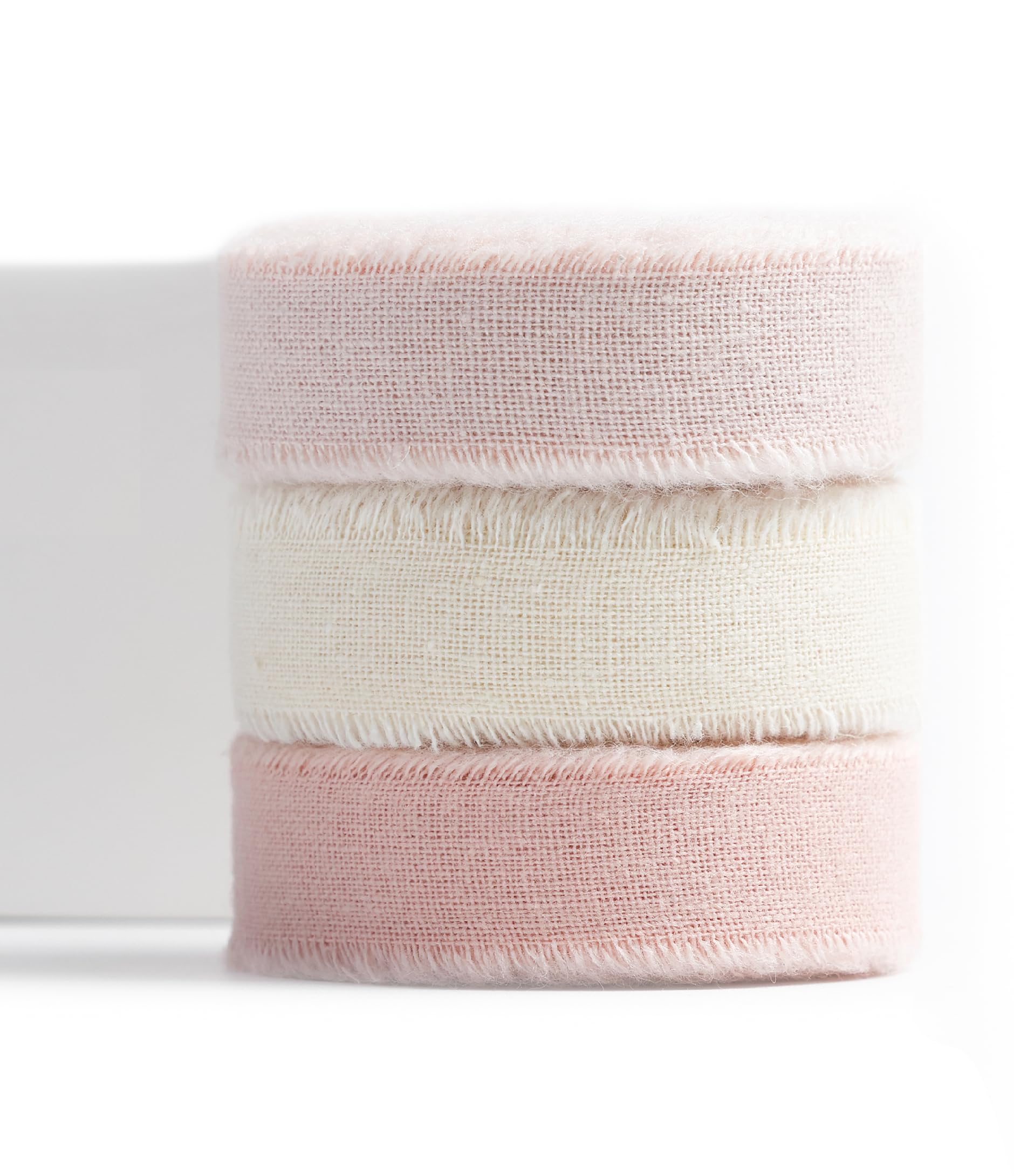 Photo 1 of *Missing Parts*
Honeymyth Cotton Ribbon 5/8" X 21 Yd Ivory/Blush/Dusty Pink Handmade Frayed Fabric Ribbon for Gift Wrapping, Wedding Invites, Bridal Bouquets, Baby Showers, Holiday Decor & DIY Crafts.