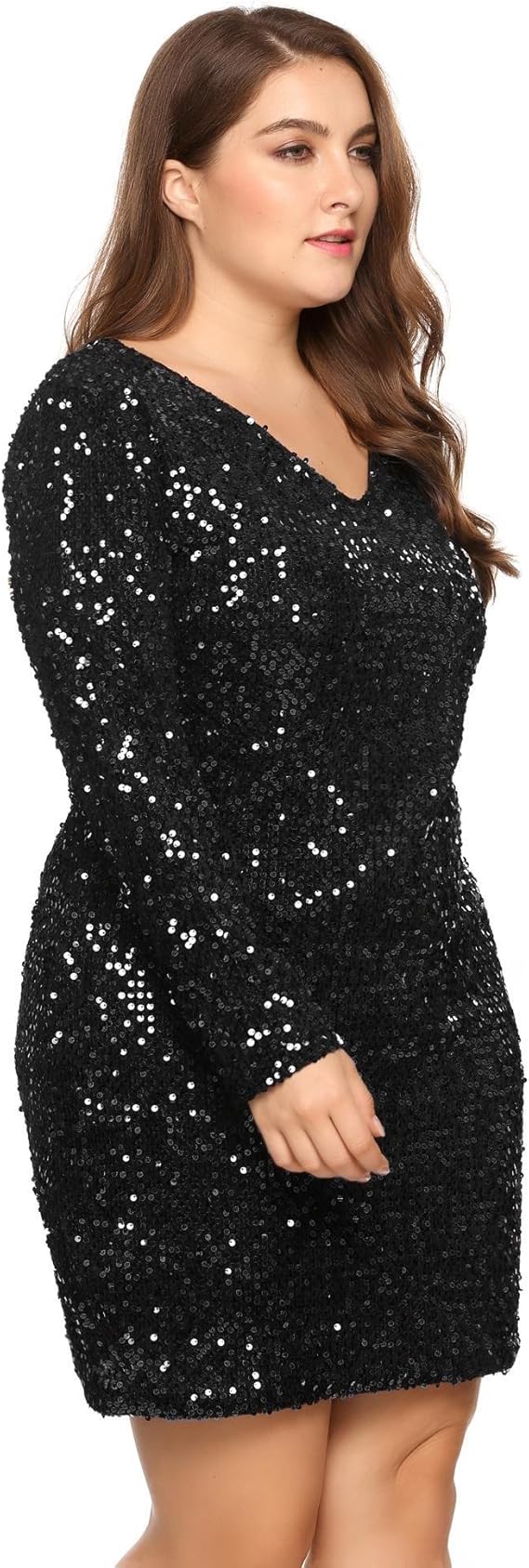 sequin mini dress plus size