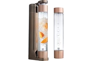 Twenty39 qarbo CLASSIC Sparkling Water Maker Machine - Soda Beverage Carbonator for Home, Seltzer & Carbonated Beverage Dispenser, Water Carbonation Fizz Maker (Polished Bronze)