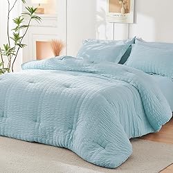 HYMOKEGE Lake Blue Full Size Comforter Sets