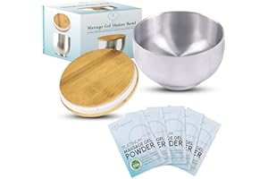 Nuru Massage Gel Powder and Bowl Set | 5 x Massage Powder 5g Sachet | 1 x 16 fl oz Bowl