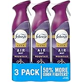 Febreze Air Mist, Air Freshener Spray, Odor Fighting Room Spray, Deodorizer for Home Bathroom Kitchen Office Apartment Dorm Room Classroom, Mountain Scent, 8.1oz (Pack of 3)