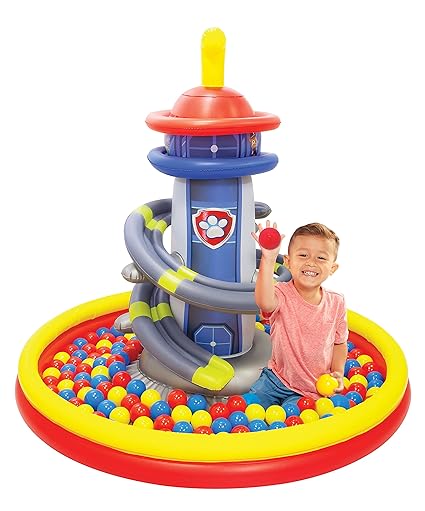 paw patrol fire truck with 50 balls playhouse