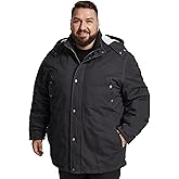 Soularge Men's Big and Tall Military Winter Warm Sherpa Lined Parka Jacket with Hood