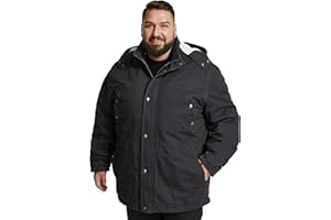 Soularge Men's Big and Tall Military Winter Warm Sherpa Lined Parka Jacket with Hood